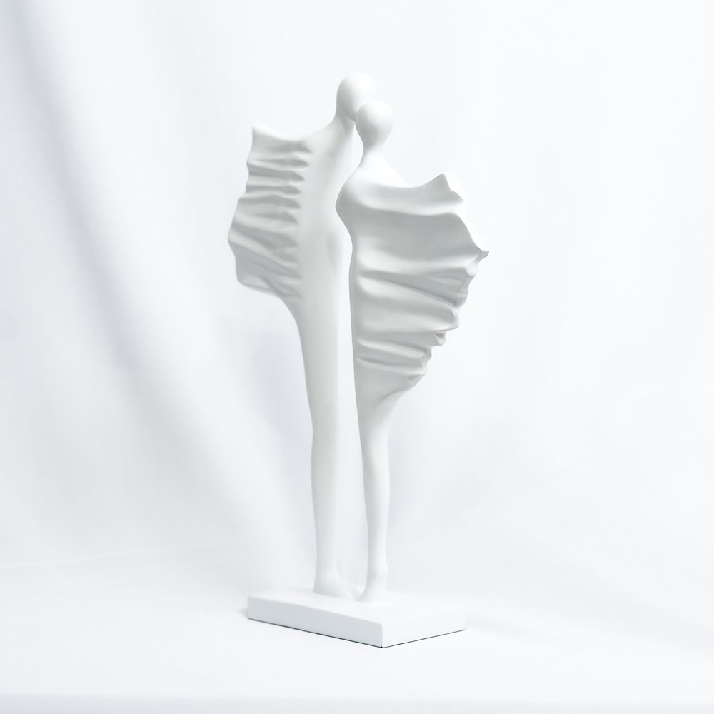 Modern Abstract Love couple Figurine |Contemporary Matte Black Tabletop Decor - Image 5