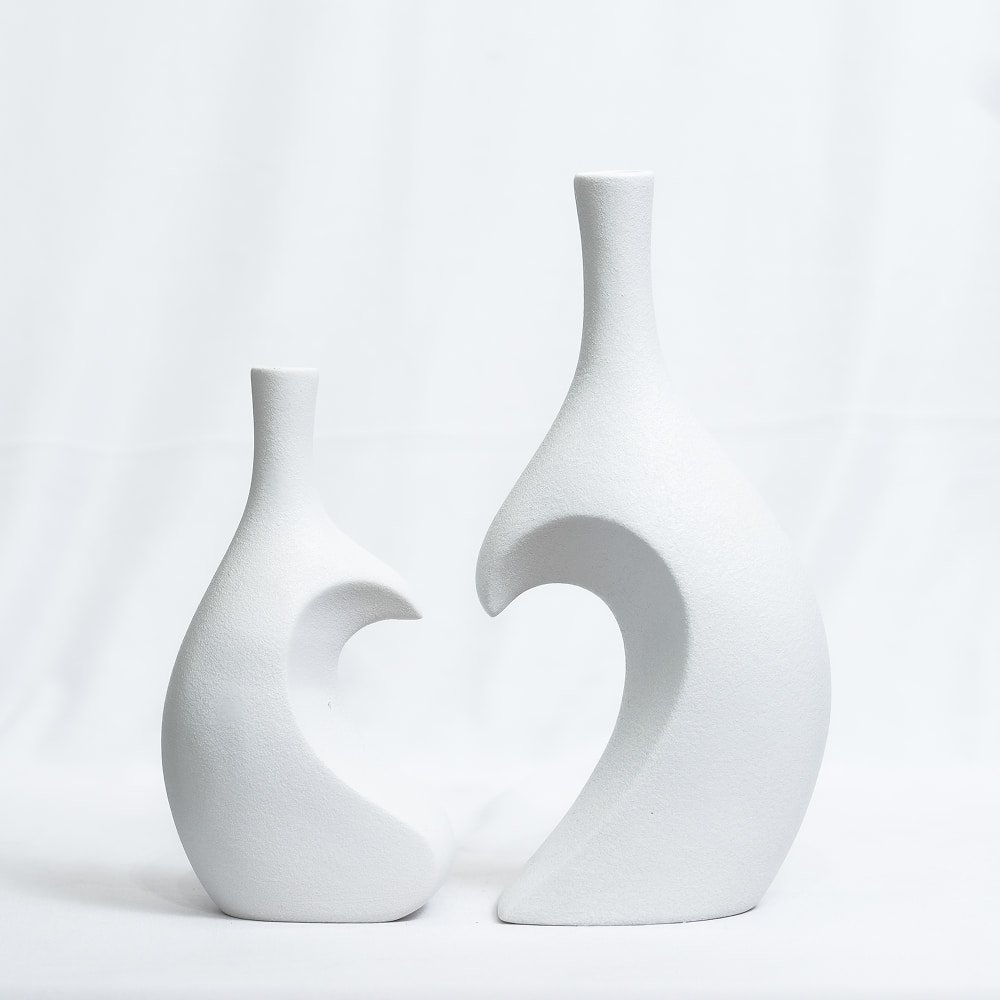Heart Loop Ceramic Vase | Minimalist Nordic Tabletop Ceramic Decor
