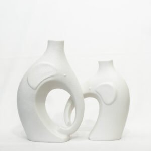 Unique Hollow Design Ceramic Vase – Decorative Art Piece