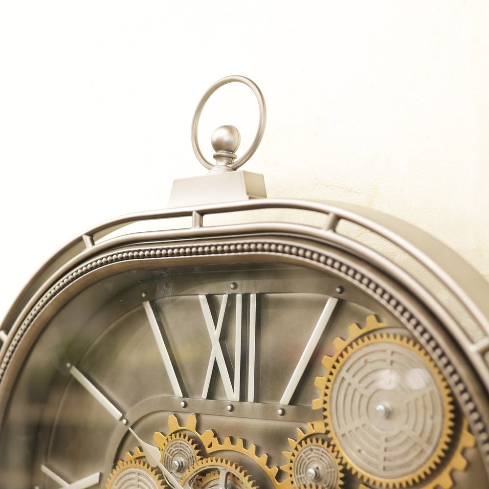 Heritage Oval Gear Wall Clock | Antique Bronze Industrial Timepiece - Image 4