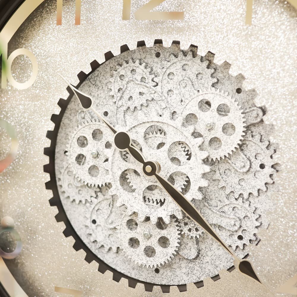 Modern Industrial Wall Clock with Visible Moving Gears | Oversized Decorative Skeleton Clock - Image 2
