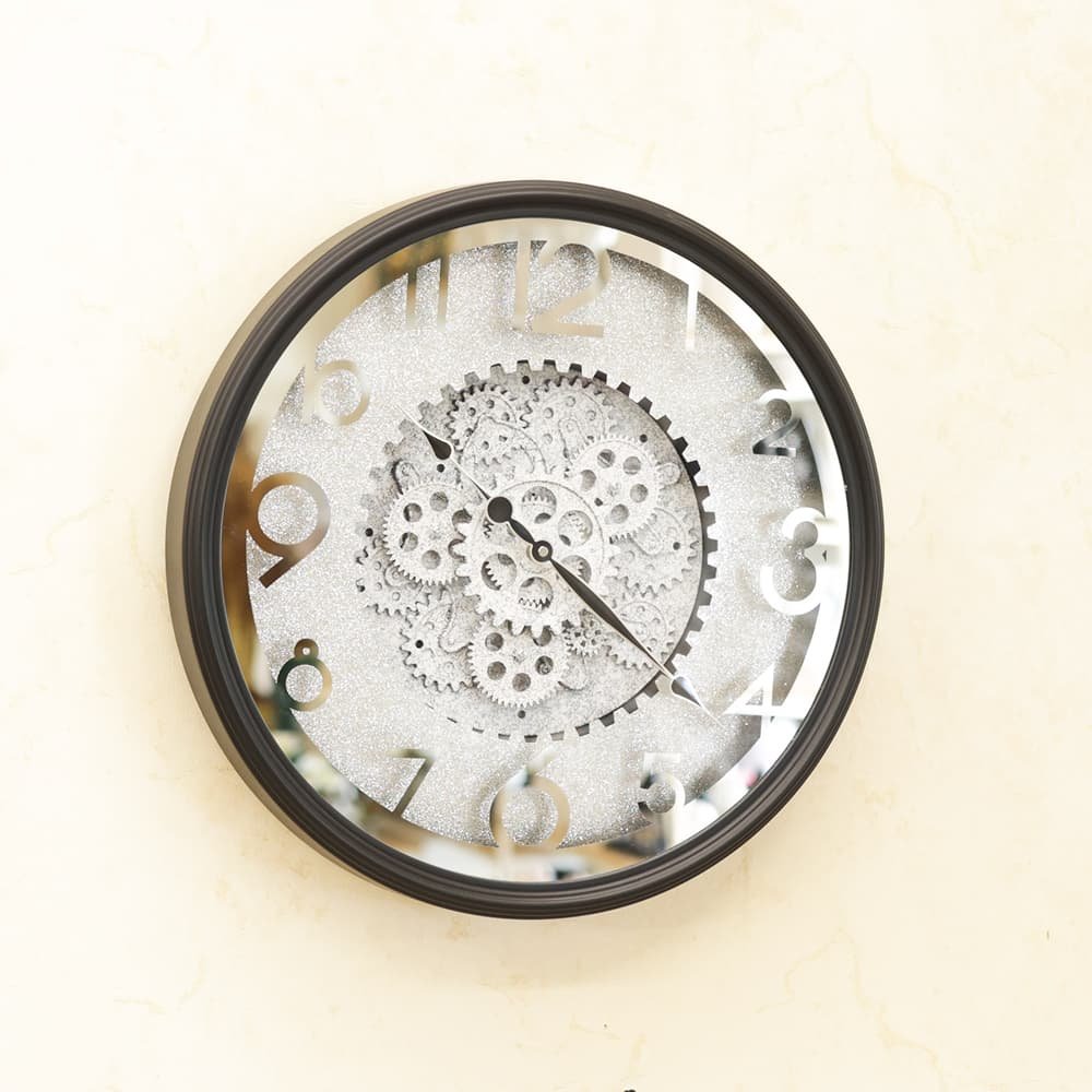 Modern Industrial Wall Clock with Visible Moving Gears | Oversized Decorative Skeleton Clock - Image 4