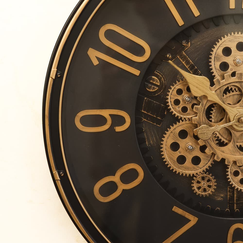 Legacy Bronze Motion Gear Wall Clock | Burnished Bronze Industrial Timepiece - Image 3