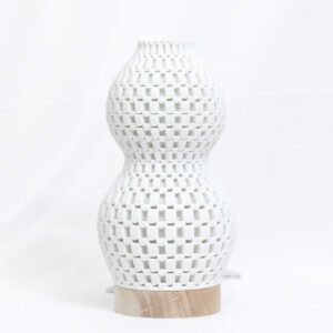 Woven Gourd Table Lamp | Organic Modern Bedside Light