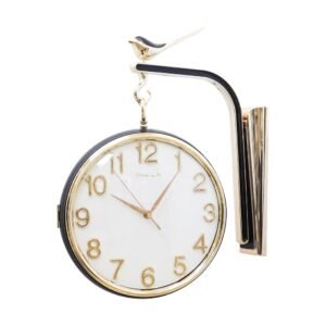 Vintage Station-Style Wall Clock with Number Markers | Sophisticated Home Decor