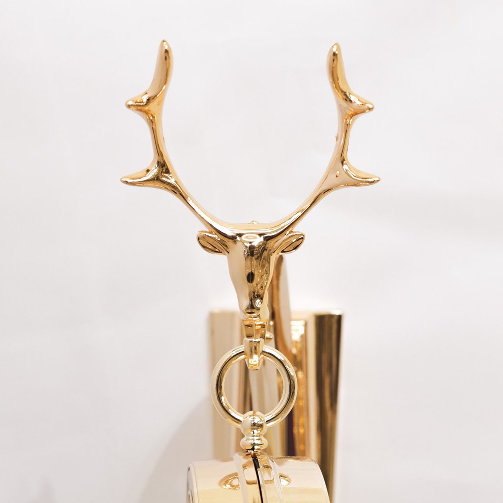 Maroon Dial Double-Faced Station Clock with Trophied Antler Accent | Classic Dual-Sided Hanging Clock for Living Room, Hallway & Office - Image 4