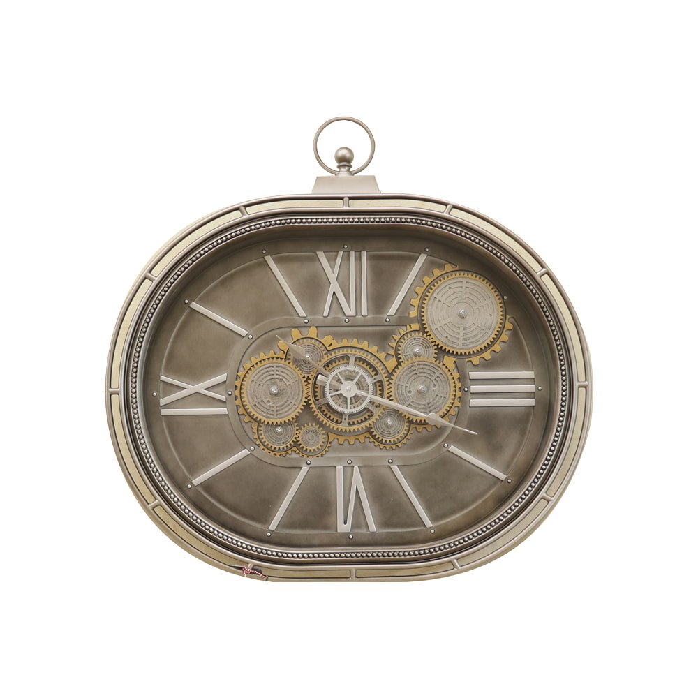 Heritage Oval Gear Wall Clock | Antique Bronze Industrial Timepiece