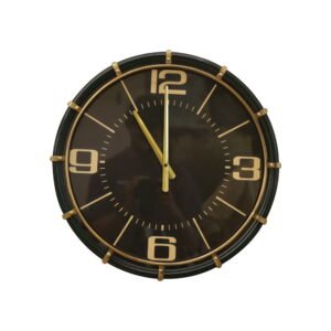 Premium Luxe Black & Gold Wall Clock | Minimalist Silent Analog Decorative Clock