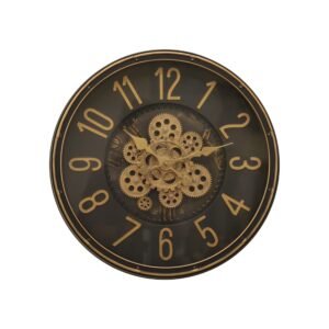 Legacy Bronze Motion Gear Wall Clock | Burnished Bronze Industrial Timepiece