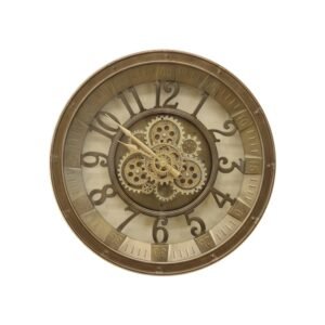 Antique Bronze Kinetic Gear Clock | Heritage Mechanical Statement Piece