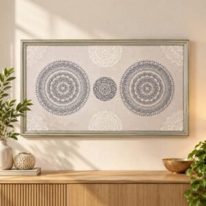 Elegant Mandala Wall Art Frame – Silver Finish (Copy)