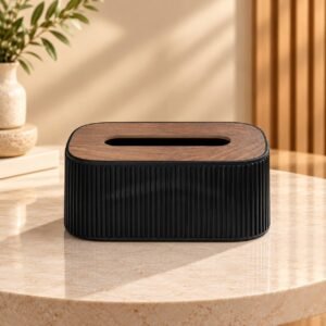 Premium Ribbed Tissue Box Holder