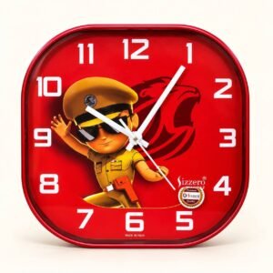 Sizzero Red Cartoon Kids Wall Clock