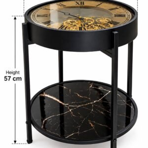 vintage clock design round side table